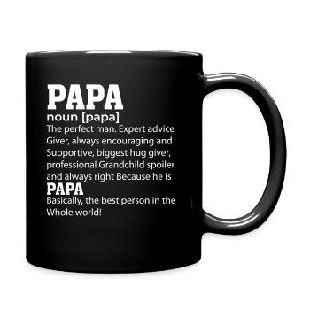 Papa Definition Tshirt - Tasse einfarbig - Schwarz - Rechts