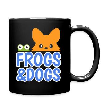 Grenouille et chien conception pour les fans de grenouilles - Mug uni - noir - Droite