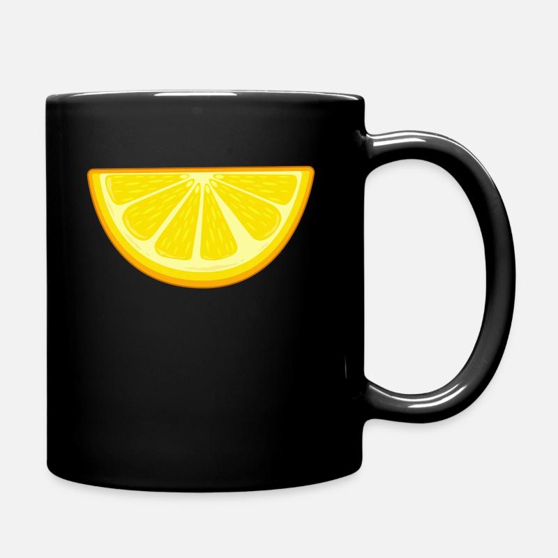 Zitrone - Tasse einfarbig - Schwarz