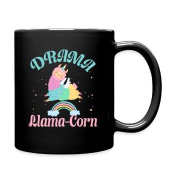 Drama Llama-Corn Unicorn Unicorn Unicorn Unicorns Children - Full Colour Mug - black - Right
