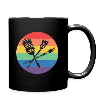 Maler - Tasse einfarbig - Schwarz - Rechts