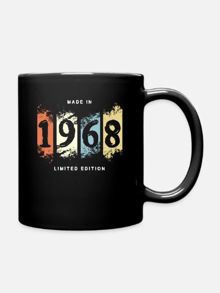 1968 anniversaire cadeau vintage - Mug uni - noir