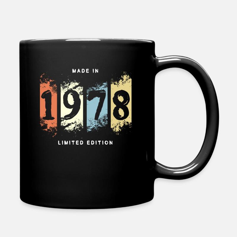1978 Geburtstag Geschenk vintage - Tasse einfarbig - Schwarz