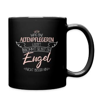 Altenpflegerin - Tasse einfarbig - Schwarz - Rechts