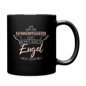 Krankenpflegerin - Tasse einfarbig - Schwarz - Rechts