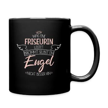 Friseurin - Tasse einfarbig - Schwarz - Rechts