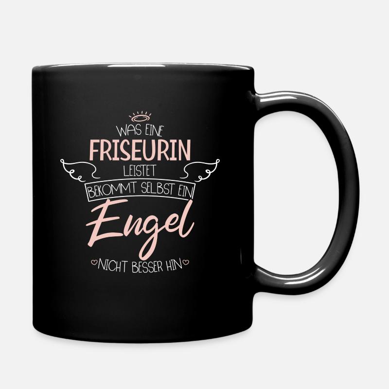 Friseurin - Tasse einfarbig - Schwarz