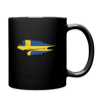 Schweden Flagge Schwede Geschenkidee Schwedisch - Tasse einfarbig - Schwarz - Rechts