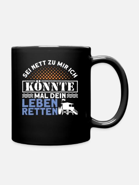 Poolboy Bademeister Schwimmen - Tasse einfarbig - Schwarz