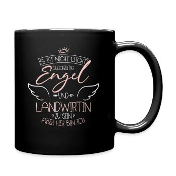 Landwirtin - Tasse einfarbig - Schwarz - Rechts