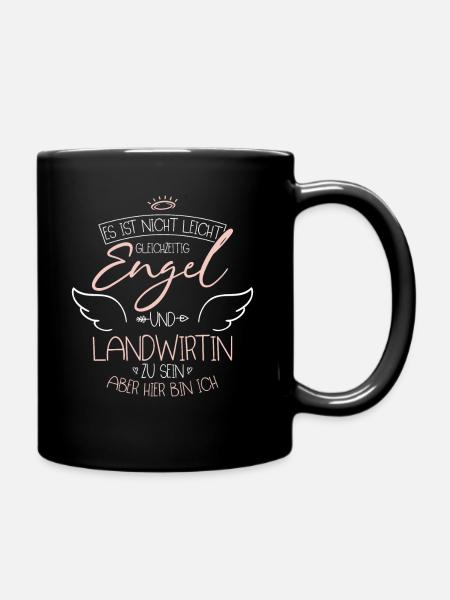 Landwirtin - Tasse einfarbig - Schwarz