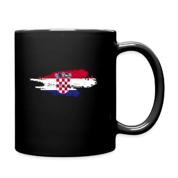 Croatia Croatian Flag Croatian Croat - Full Colour Mug - black - Right