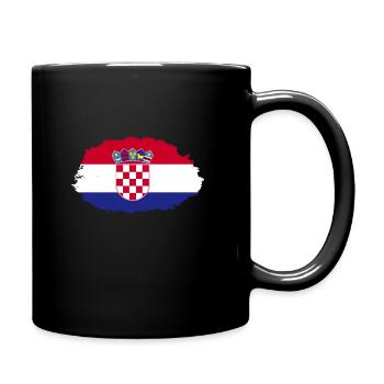 Croatia Croatian Flag Croatian Croat - Full Colour Mug - black - Right