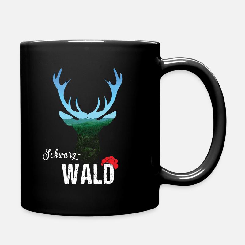 Schwarzwald Hirsch - Tasse einfarbig - Schwarz