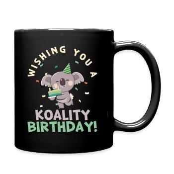 Je vous souhaite un anniversaire Koality Anniversaire Koala - Mug uni - noir - Droite