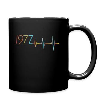 Heartbeat Retro Birthday Vintage 1977 Vintage - Full Colour Mug - black - Right