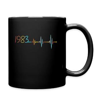 Heartbeat Retro Birthday Vintage 1983 Vintage - Full Colour Mug - black - Right
