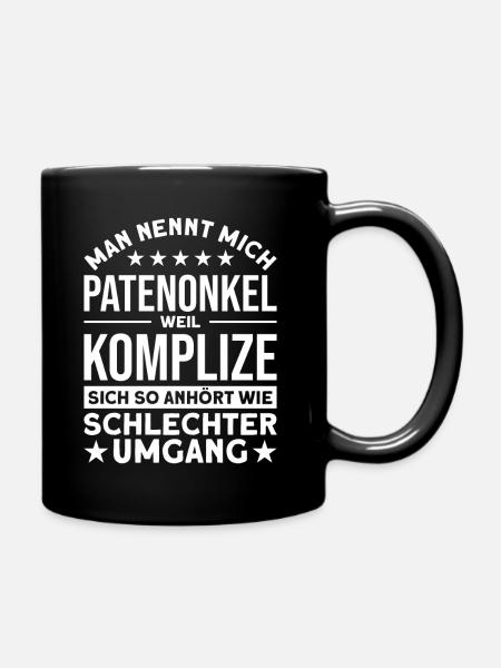 Pate Patenkind Patenonkel - Tasse einfarbig - Schwarz