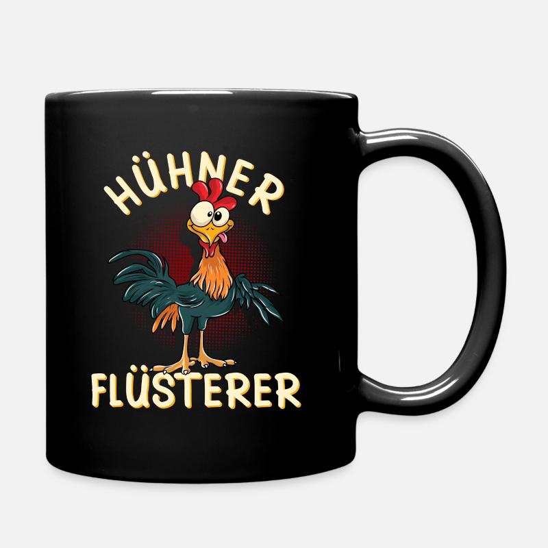 Hühner Flüsterer Landwirt Hühnerstall Geschenk - Tasse einfarbig - Schwarz