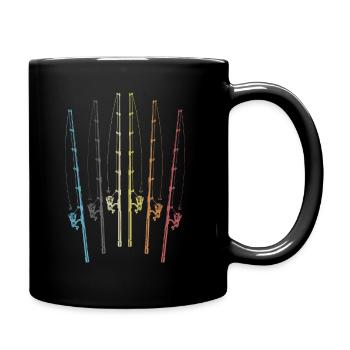 Pêche Rétro pêche canne canne pêche vintage pêche - Mug uni - noir - Droite