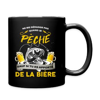 Pêcheurs bière humour apéro bonne ambiance - Mug uni - noir - Droite