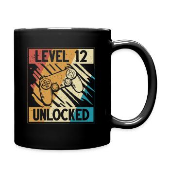 12. Geburtstag Gamer 12 Jahre - Tasse einfarbig - Schwarz - Rechts