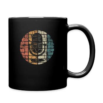 Podcast vintage Radio Moderator - Tasse einfarbig - Schwarz - Rechts