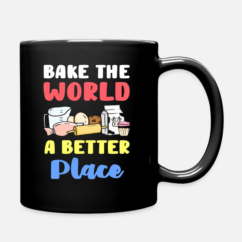Backen Bäcker - Tasse einfarbig - Schwarz