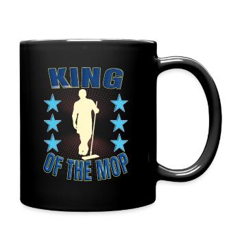 King of the mop for all cleaners - Full Colour Mug - black - Right