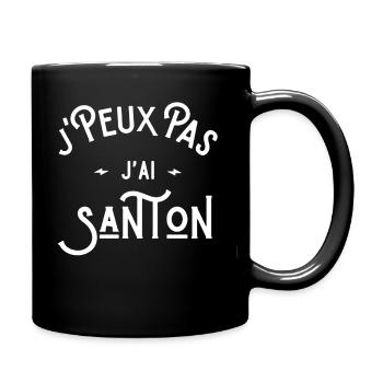 je peux pas j'ai santon cadeau humour citations - Mug uni - noir - Droite