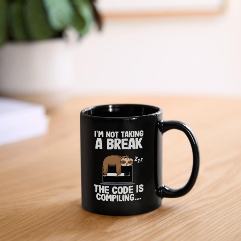 The Code Is Compiling Funny Sloth Programming Nerd Full Colour Mug