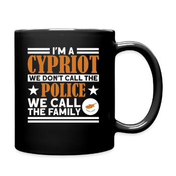 Zyprioten Zyprer Zypern Geschenk - Tasse einfarbig - Schwarz - Rechts