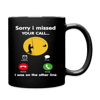Désolé I Missed Your Call I Was On Other Line - Mug uni - noir - Droite