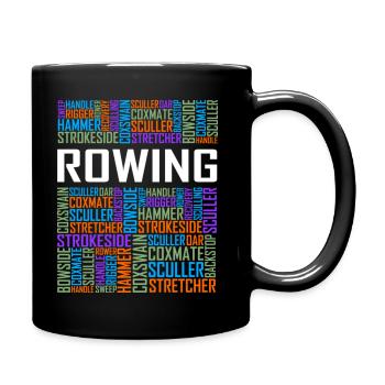 Rowing Words T Shirt - Tasse einfarbig - Schwarz - Rechts