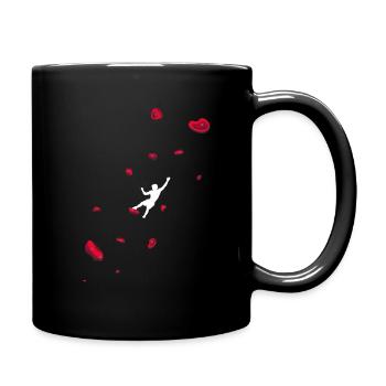 Climbing Boulder wall Rock climbers Bouldering - Full Colour Mug - black - Right
