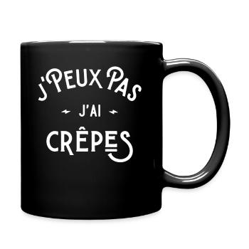 je peux pas j'ai crêpes idée cadeau humour - Mug uni - noir - Droite