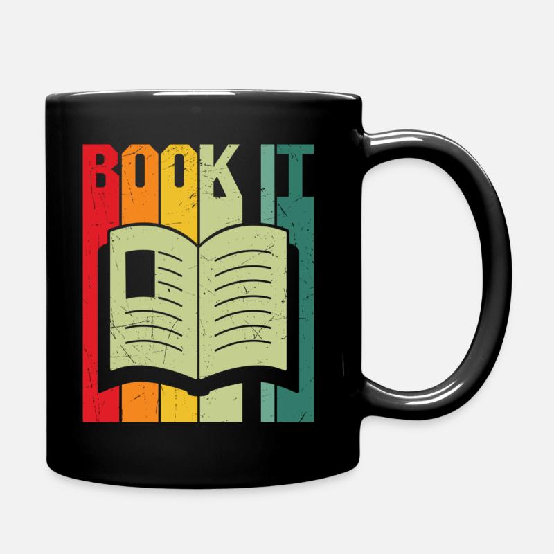 Book it reading book lover - Tasse einfarbig - Schwarz