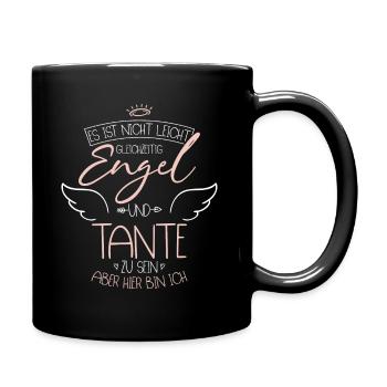 Tante - Tasse einfarbig - Schwarz - Rechts