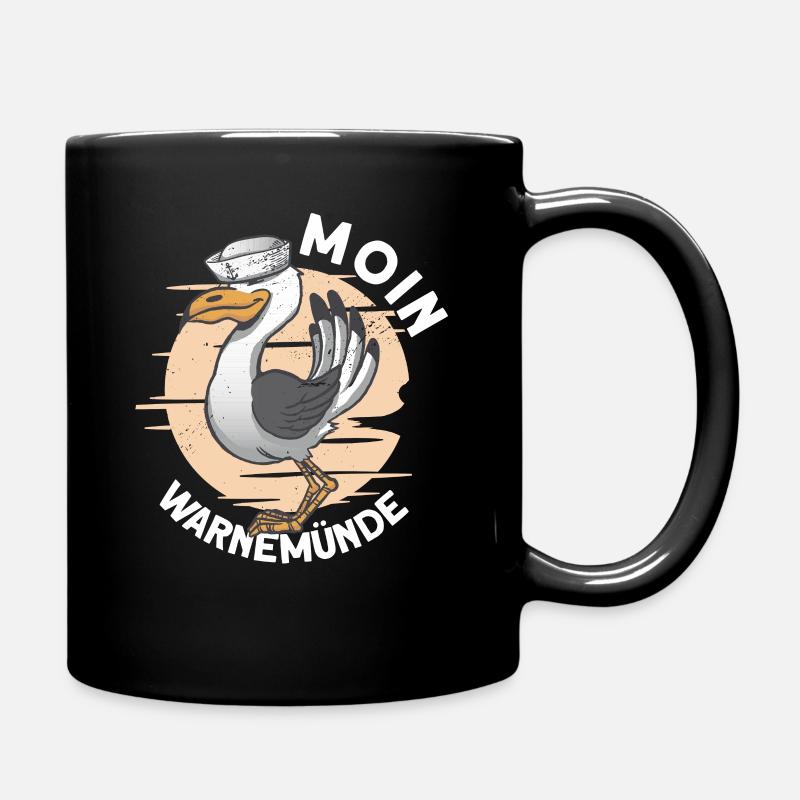 Ostsee Ostseeküste Warnemünde Geschenk - Tasse einfarbig - Schwarz