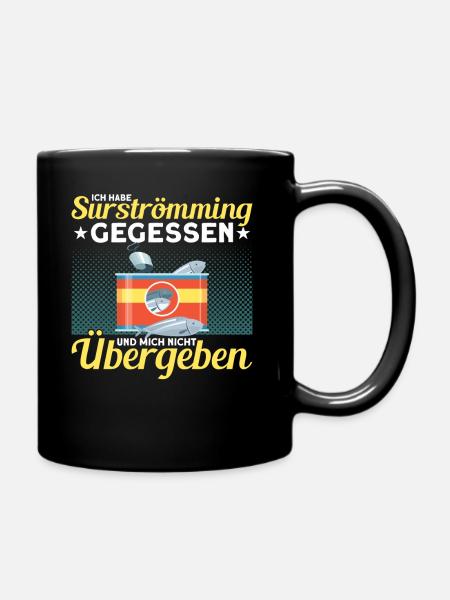 Schweden Surströmming Surströmming Challenge - Tasse einfarbig - Schwarz
