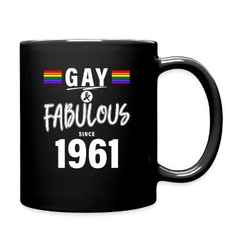 1961 Gay LGBT Gay Pride - Mug uni - noir - Droite