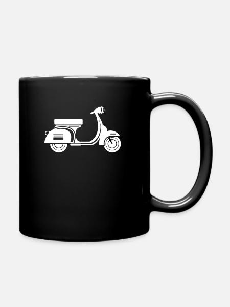 Roller Silhouette - Tasse einfarbig - Schwarz