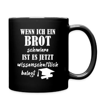 Lustiger Wissenschaftler Abschluss Promotion Dr. - Tasse einfarbig - Schwarz - Rechts