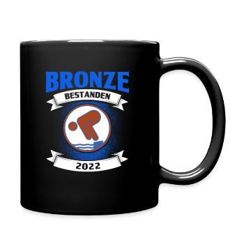Schwimmer Schwimmen Bronze Geschenk - Tasse einfarbig - Schwarz - Rechts