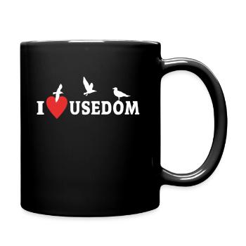 Usedom I Love Usedom Souvenir - Tasse einfarbig - Schwarz - Rechts
