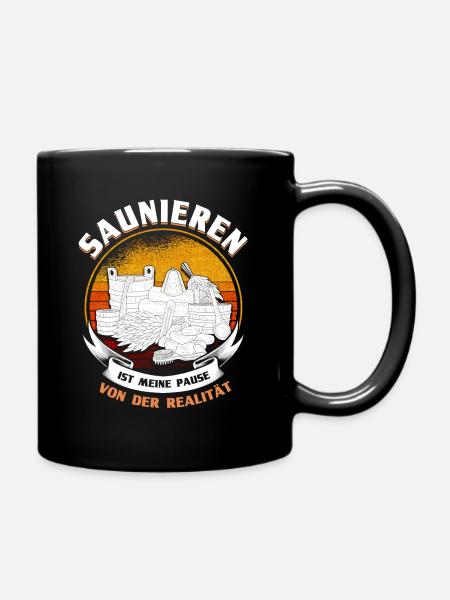 Saunameister Sauna Aufguss Sauna Geschenk - Tasse einfarbig - Schwarz