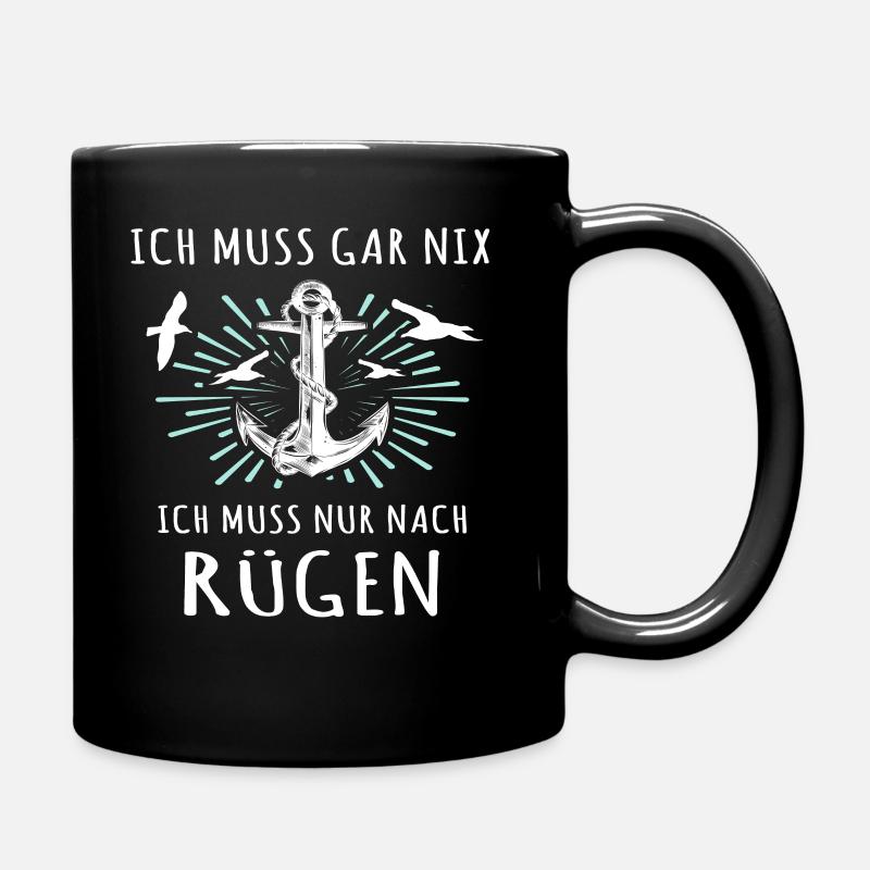 Rügen Urlaub Ruegen Ostsee - Tasse einfarbig - Schwarz