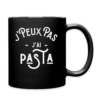 je peux pas j'ai pasta idée cadeau humour italien - Mug uni - noir - Droite
