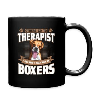 Boxer Hund Boxer Liebhaber Boxer Geschenk - Tasse einfarbig - Schwarz - Rechts