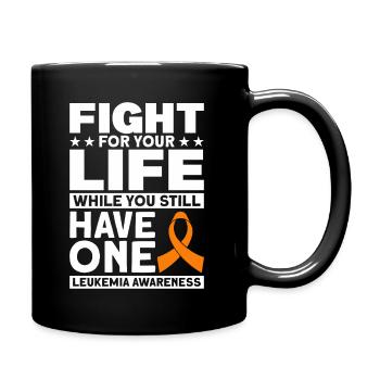 Patient Leukämie Geschenk - Tasse einfarbig - Schwarz - Rechts